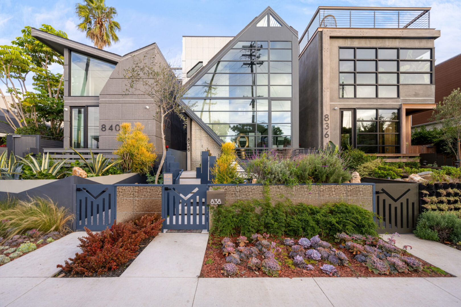 Contemporary houses with geometric designs